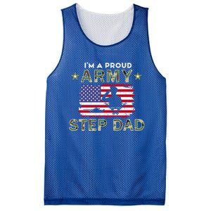 Proud Army StepdadiM A Proud Army Step Dad Camouflage Army Gift Mesh Reversible Basketball Jersey Tank