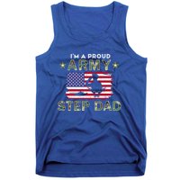 Proud Army StepdadiM A Proud Army Step Dad Camouflage Army Gift Tank Top