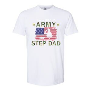 Proud Army StepdadiM A Proud Army Step Dad Camouflage Army Gift Softstyle CVC T-Shirt