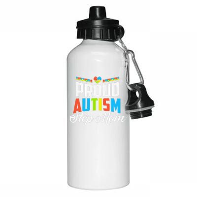 Proud Autism Step Mom Awareness Support Aluminum Water Bottle