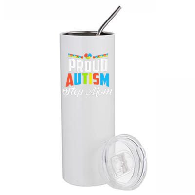 Proud Autism Step Mom Awareness Support Stainless Steel Tumbler