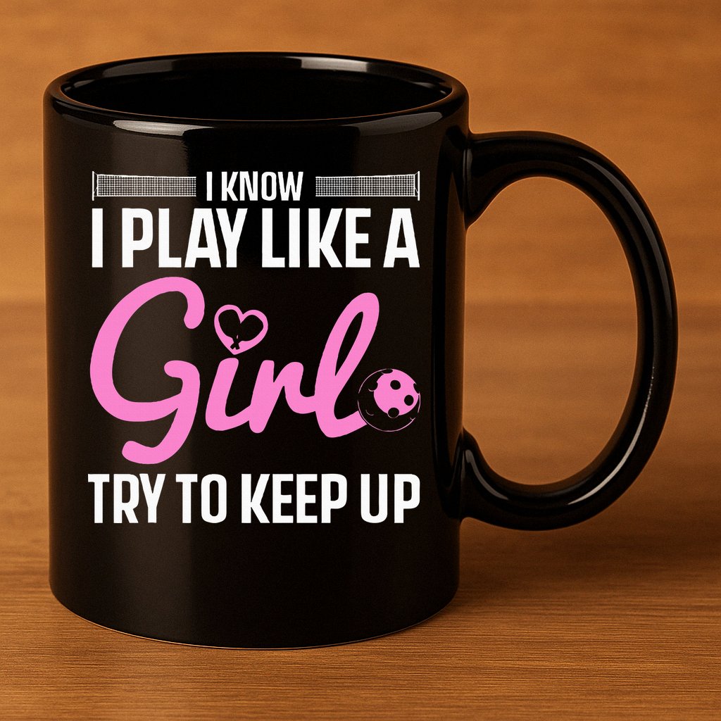 Pickleball Art Stylish Designs for Pickleball Enthusiasts 11oz C Handle Ceramic Mug