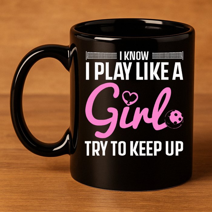 Pickleball Art Stylish Designs for Pickleball Enthusiasts 11oz C Handle Ceramic Mug