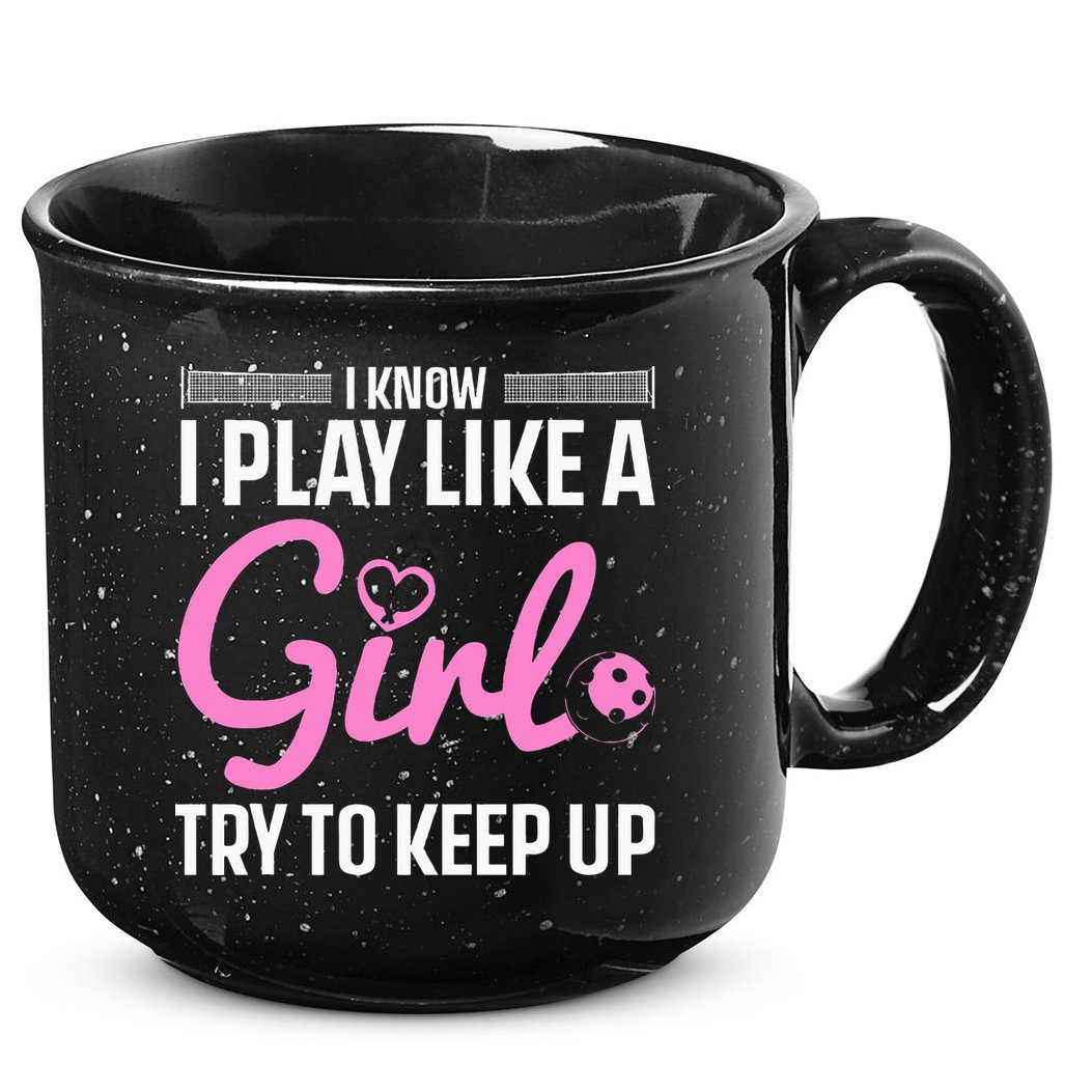 Pickleball Art Stylish Designs for Pickleball Enthusiasts 15oz Campfire Ceramic Mug