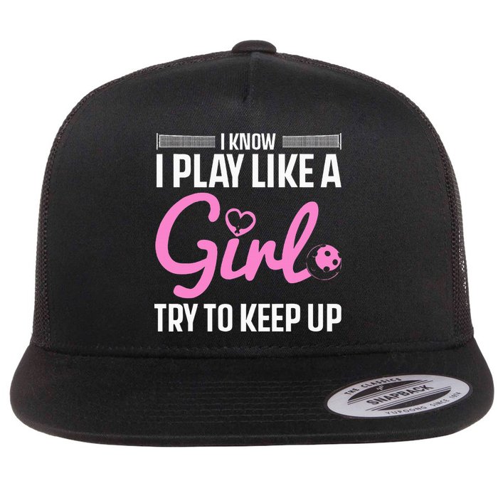 Pickleball Art Stylish Designs for Pickleball Enthusiasts Flat Bill Trucker Hat
