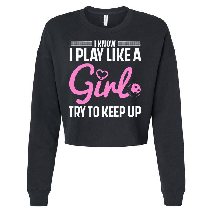 Pickleball Art Stylish Designs for Pickleball Enthusiasts Cropped Pullover Crew