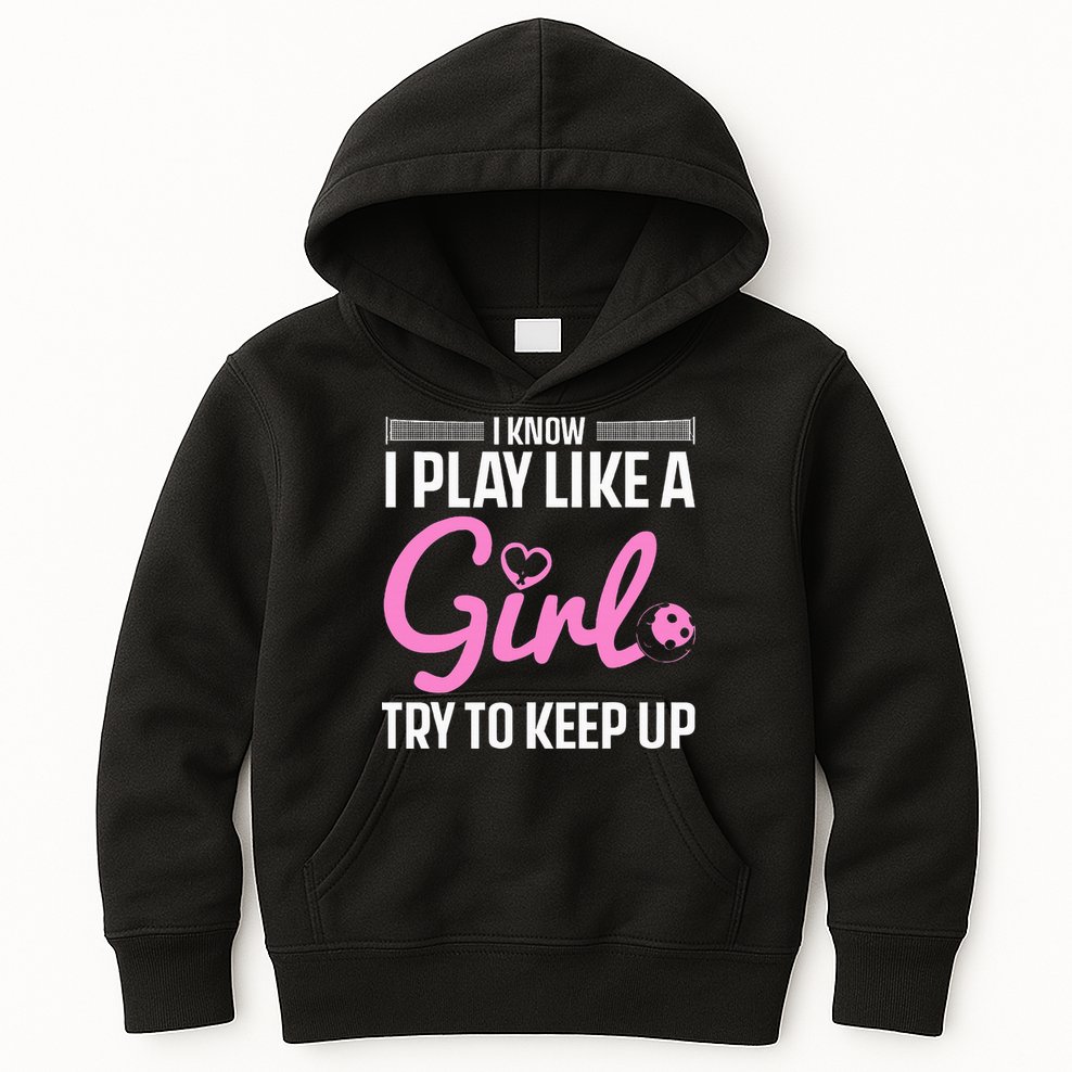 Pickleball Art Stylish Designs for Pickleball Enthusiasts Kids Hoodie