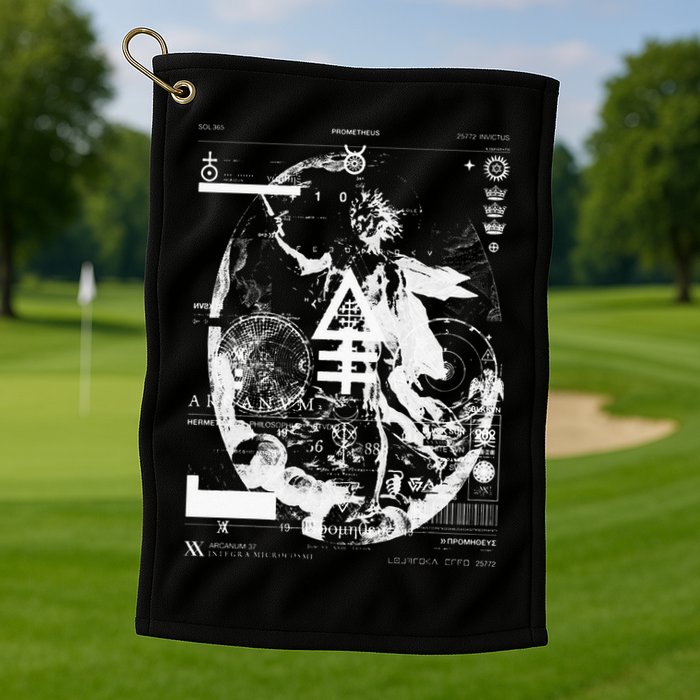 PROMETHEUS Apollo Sun God Sol Invictus Alchemy Occult Golf Towel