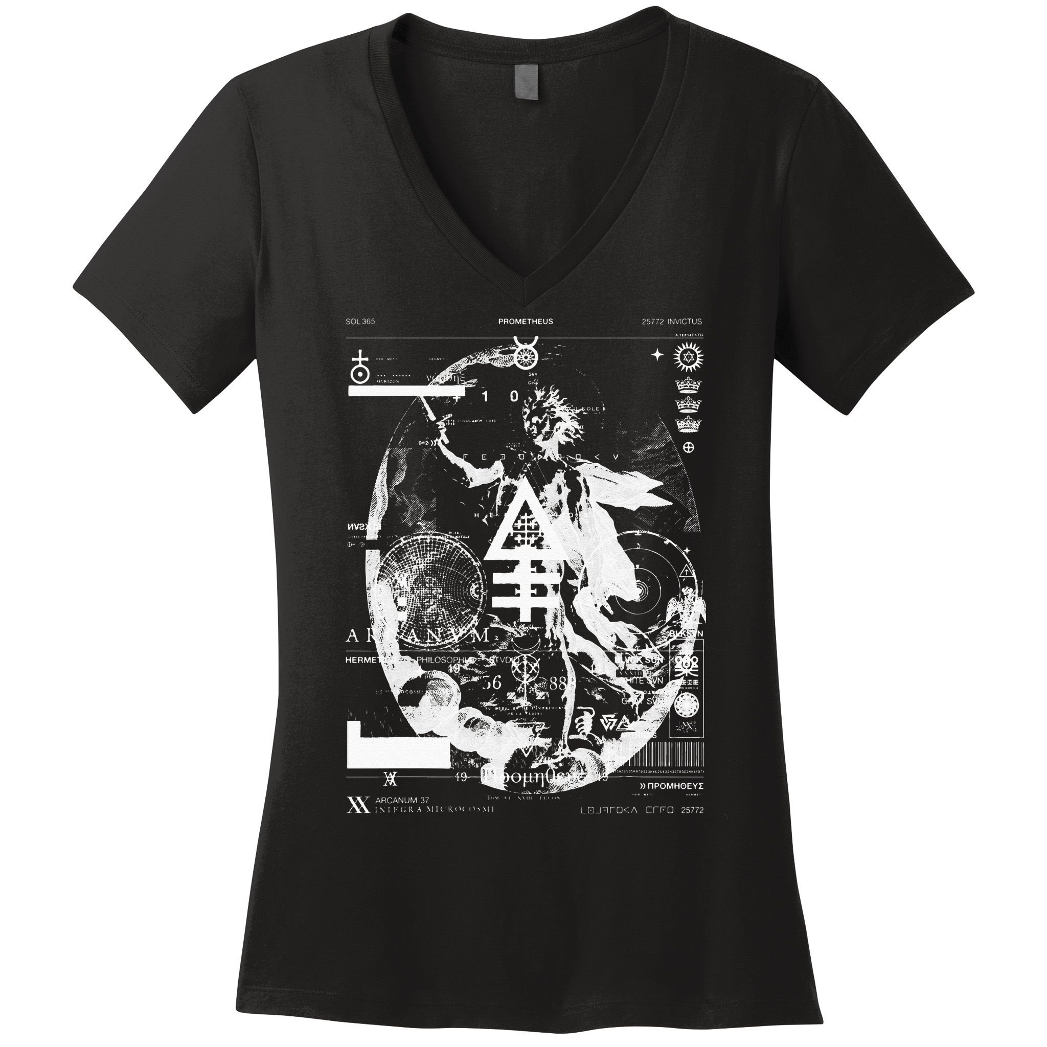 PROMETHEUS Apollo Sun God Sol Invictus Alchemy Occult Women's V-Neck T-Shirt