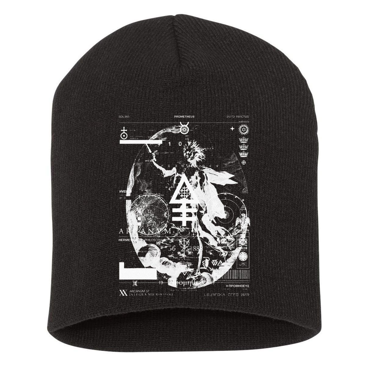 PROMETHEUS Apollo Sun God Sol Invictus Alchemy Occult Short Acrylic Beanie