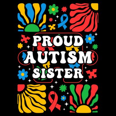 proud autism sister groovy autism warrior sister meaningful gift T-Shirt
