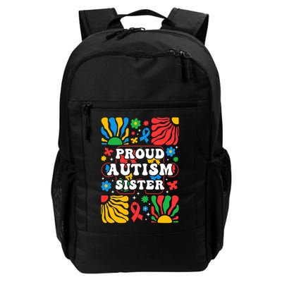 proud autism sister groovy autism warrior sister meaningful gift Backpack