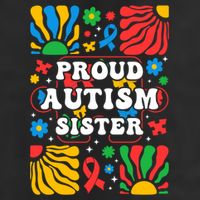 proud autism sister groovy autism warrior sister meaningful gift Golf Towel