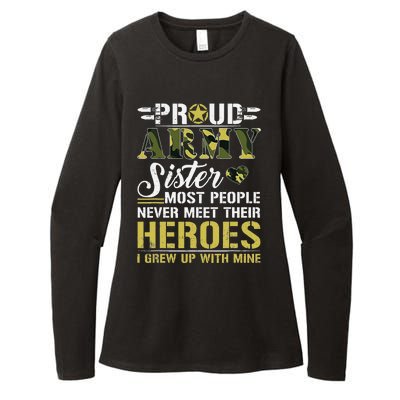 Proud Army Sister Womens CVC Long Sleeve Shirt