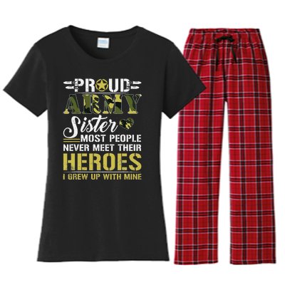 Proud Army Sister Women's Flannel Pajama Set