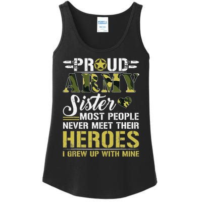 Proud Army Sister Ladies Essential Tank