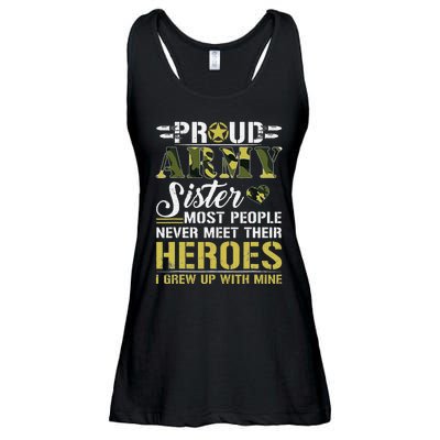 Proud Army Sister Ladies Essential Flowy Tank