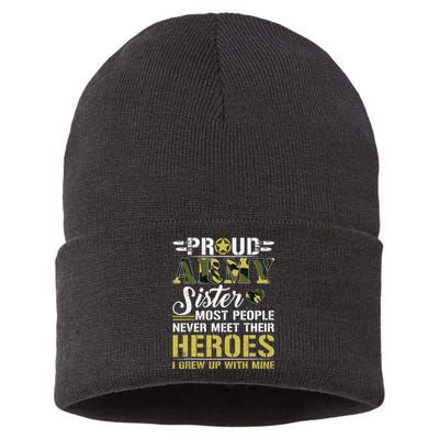 Proud Army Sister Sustainable Knit Beanie