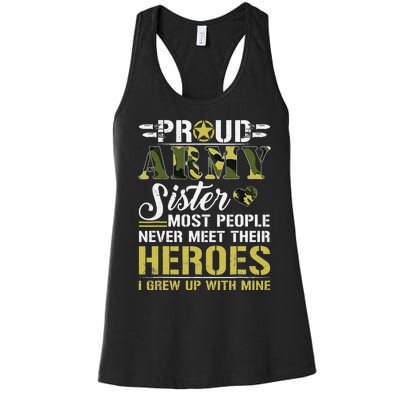 Proud Army Sister Women's Racerback Tank