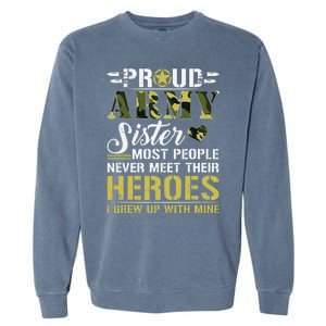 Proud Army Sister Garment-Dyed Sweatshirt