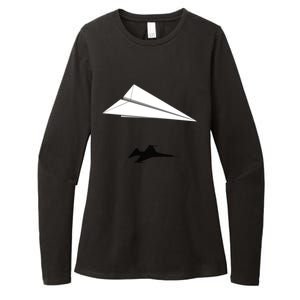 Paper Airplane Shadow Fgift16 Fighting Falcon Gift Womens CVC Long Sleeve Shirt