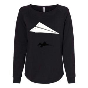 Paper Airplane Shadow Fgift16 Fighting Falcon Gift Womens California Wash Sweatshirt