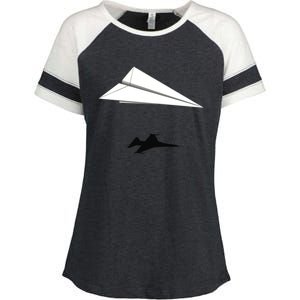 Paper Airplane Shadow Fgift16 Fighting Falcon Gift Enza Ladies Jersey Colorblock Tee