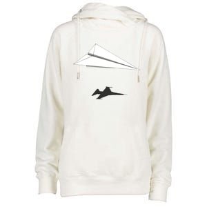 Paper Airplane Shadow Fgift16 Fighting Falcon Gift Womens Funnel Neck Pullover Hood