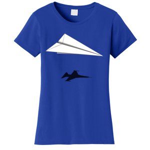 Paper Airplane Shadow Fgift16 Fighting Falcon Gift Women's T-Shirt