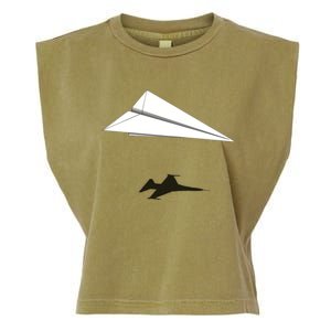 Paper Airplane Shadow Fgift16 Fighting Falcon Gift Garment-Dyed Women's Muscle Tee