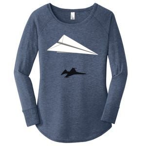 Paper Airplane Shadow Fgift16 Fighting Falcon Gift Women's Perfect Tri Tunic Long Sleeve Shirt