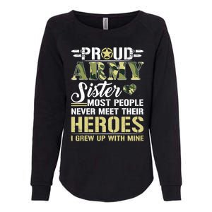 Proud Army Sister Womens California Wash Sweatshirt