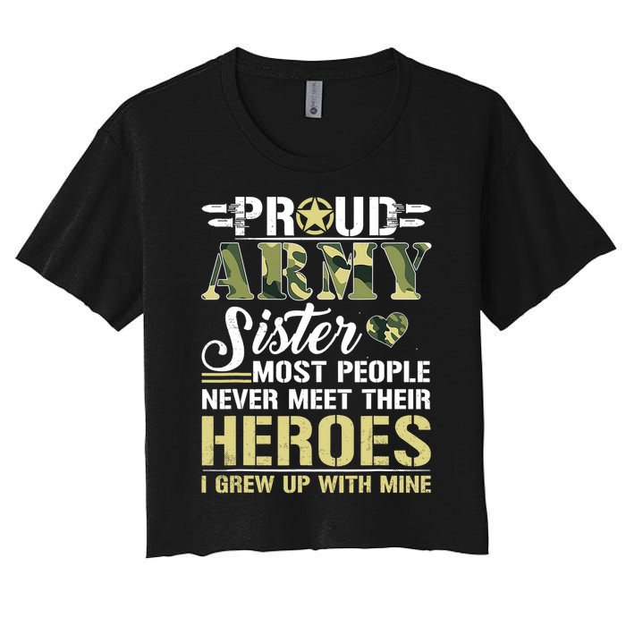 Proud Army Sister Women's Crop Top Tee