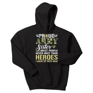 Proud Army Sister Kids Hoodie