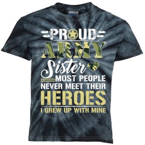 Proud Army Sister Kids Tie-Dye T-Shirt