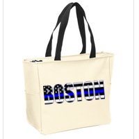 Protect And Serve In Boston Police Flag Pd Zip Tote Bag