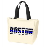 Protect And Serve In Boston Police Flag Pd Zip Tote Bag
