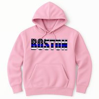 Protect And Serve In Boston Police Flag Pd Hoodie
