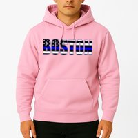 Protect And Serve In Boston Police Flag Pd Hoodie