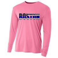Protect And Serve In Boston Police Flag Pd Cooling Performance Long Sleeve Crew