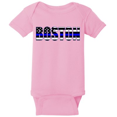 Protect And Serve In Boston Police Flag Pd Baby Bodysuit