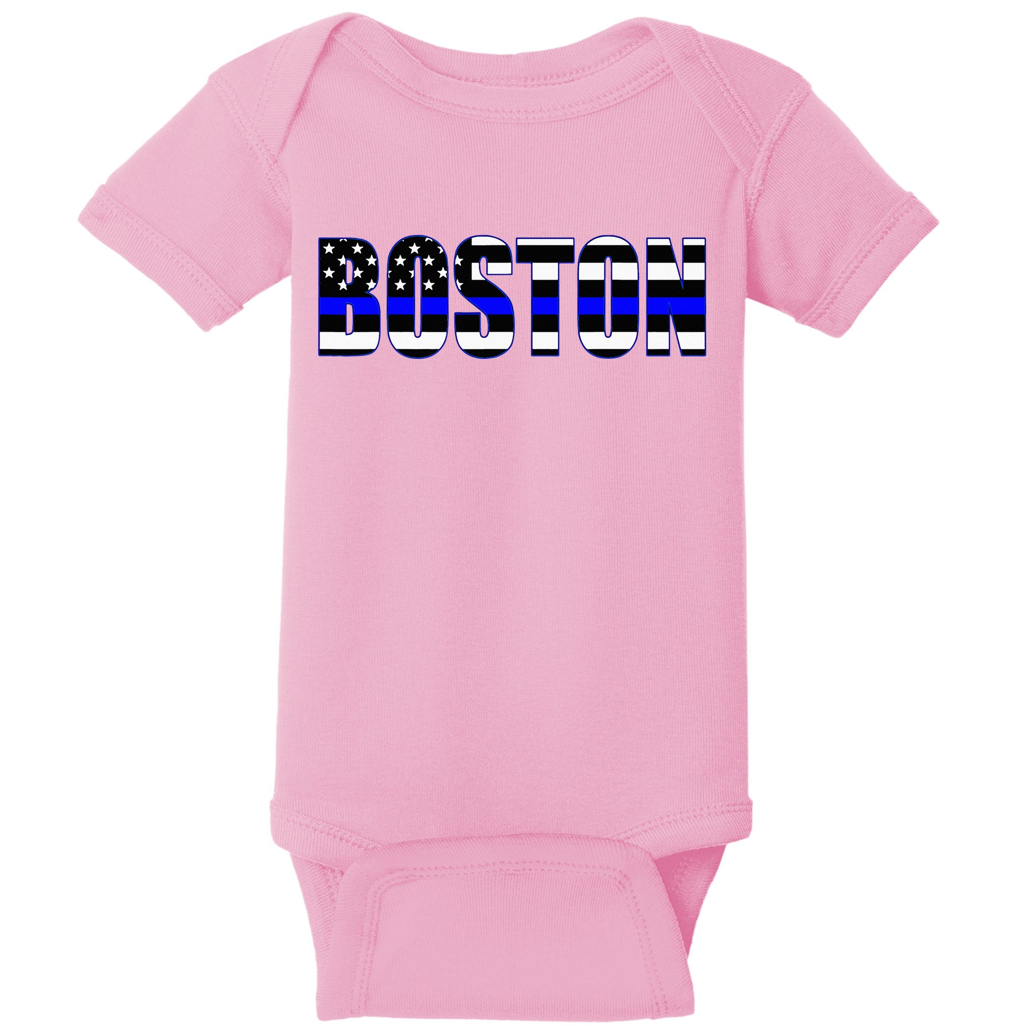 Protect And Serve In Boston Police Flag Pd Baby Bodysuit