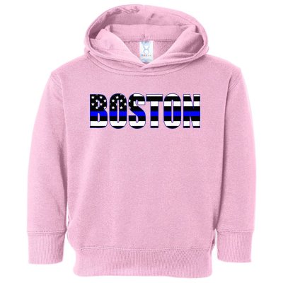 Protect And Serve In Boston Police Flag Pd Toddler Hoodie