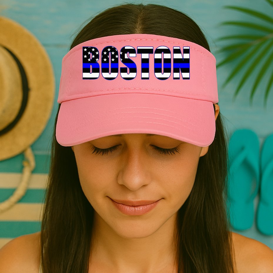 Protect And Serve In Boston Police Flag Pd Visor