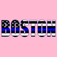 Protect And Serve In Boston Police Flag Pd Womens T-Shirt