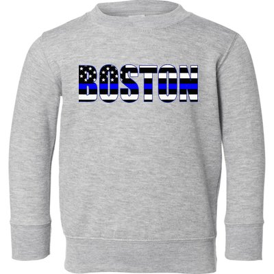 Protect And Serve In Boston Police Flag Pd Toddler Sweatshirt