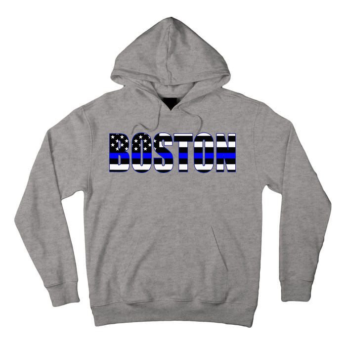 Protect And Serve In Boston Police Flag Pd Tall Hoodie