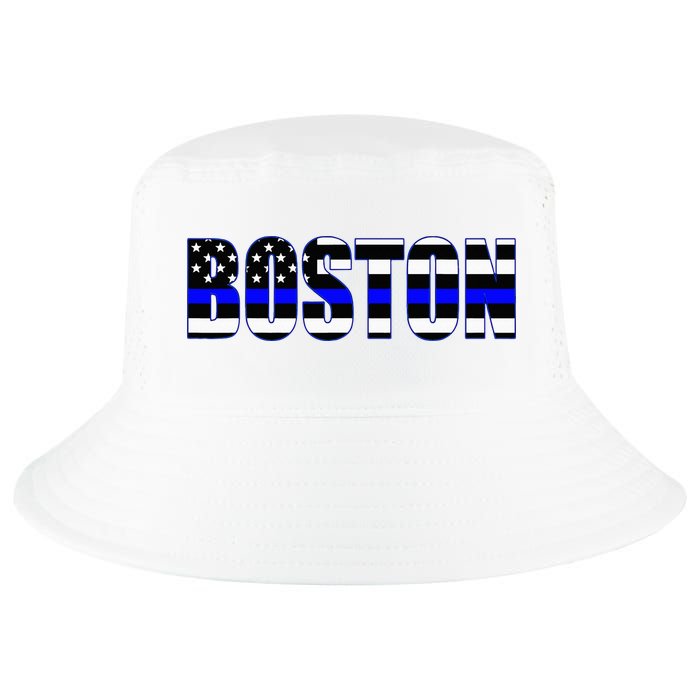 Protect And Serve In Boston Police Flag Pd Cool Comfort Performance Bucket Hat