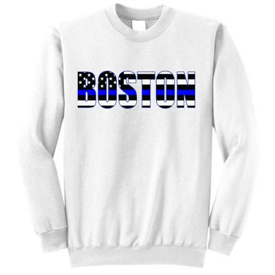 Protect And Serve In Boston Police Flag Pd Sweatshirt