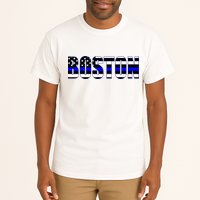 Protect And Serve In Boston Police Flag Pd Tall T-Shirt